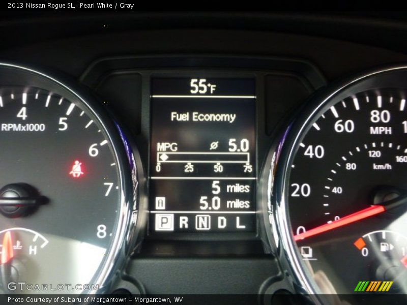 Pearl White / Gray 2013 Nissan Rogue SL