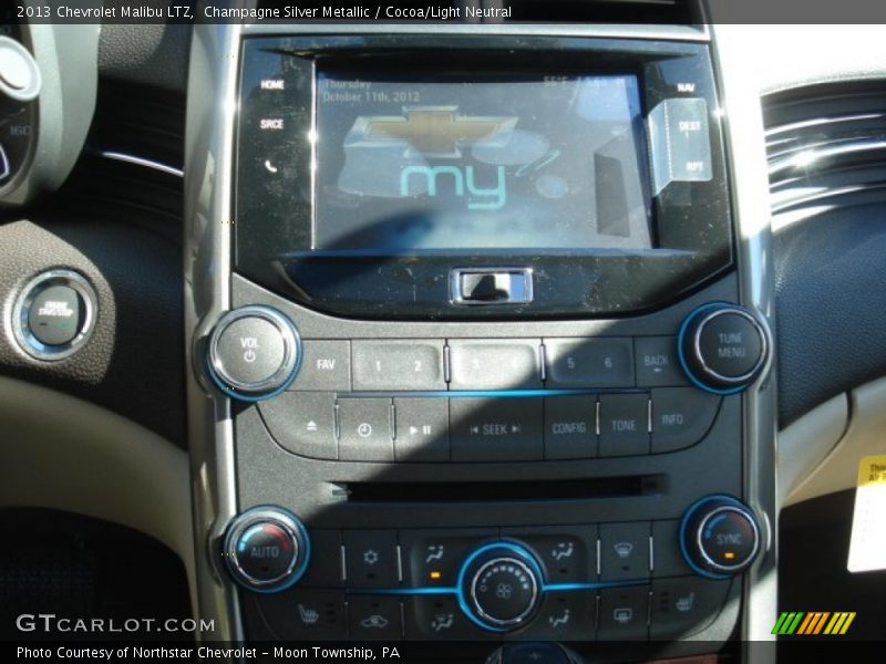 Champagne Silver Metallic / Cocoa/Light Neutral 2013 Chevrolet Malibu LTZ
