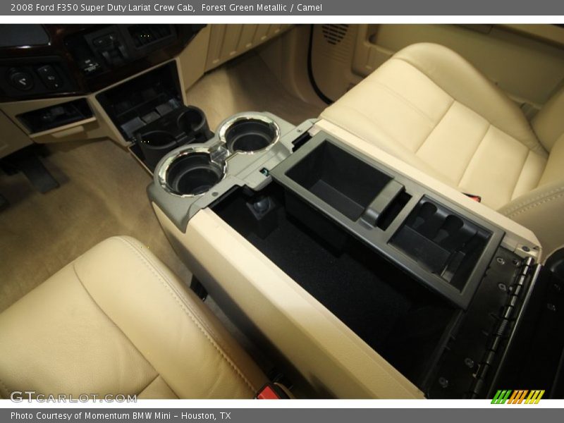 Forest Green Metallic / Camel 2008 Ford F350 Super Duty Lariat Crew Cab