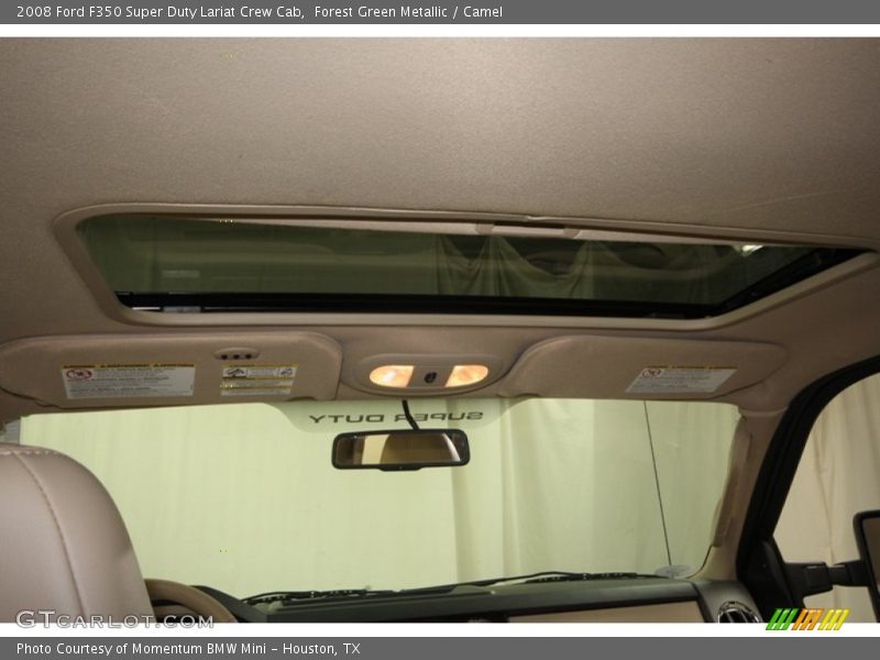 Forest Green Metallic / Camel 2008 Ford F350 Super Duty Lariat Crew Cab
