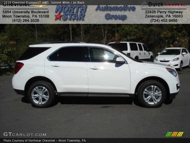 Summit White / Jet Black 2013 Chevrolet Equinox LT AWD
