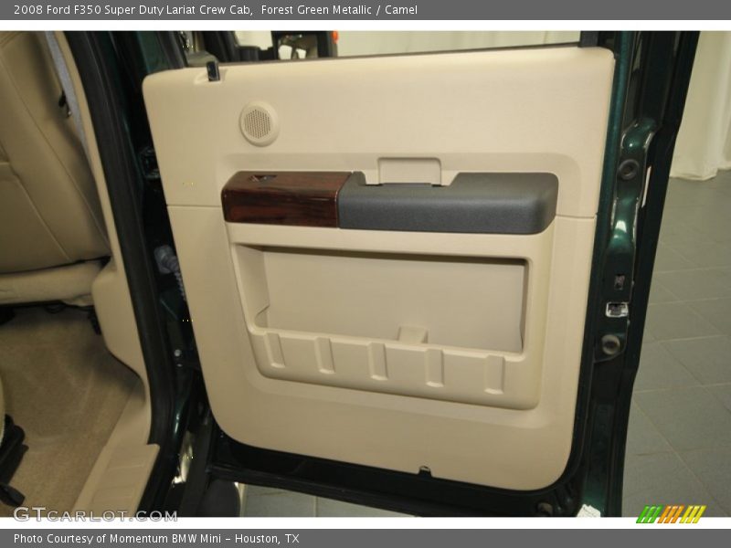 Forest Green Metallic / Camel 2008 Ford F350 Super Duty Lariat Crew Cab
