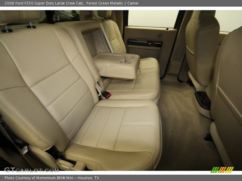 Forest Green Metallic / Camel 2008 Ford F350 Super Duty Lariat Crew Cab