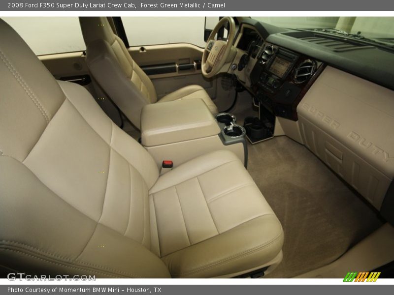 Forest Green Metallic / Camel 2008 Ford F350 Super Duty Lariat Crew Cab