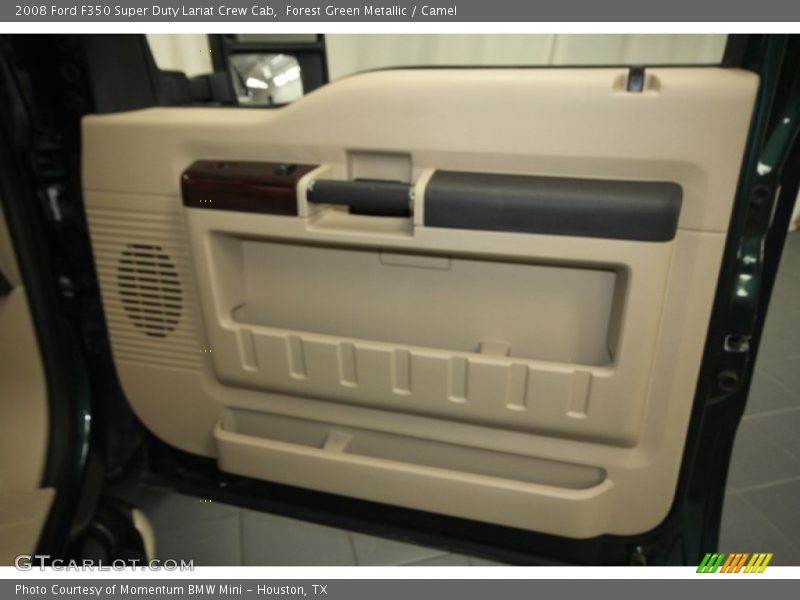 Forest Green Metallic / Camel 2008 Ford F350 Super Duty Lariat Crew Cab