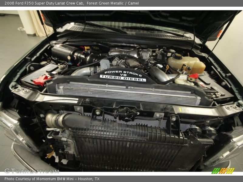 Forest Green Metallic / Camel 2008 Ford F350 Super Duty Lariat Crew Cab