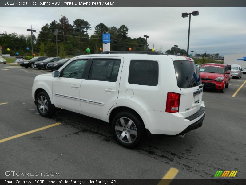White Diamond Pearl / Gray 2013 Honda Pilot Touring 4WD