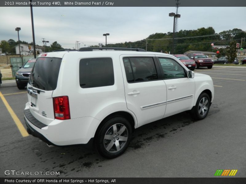 White Diamond Pearl / Gray 2013 Honda Pilot Touring 4WD