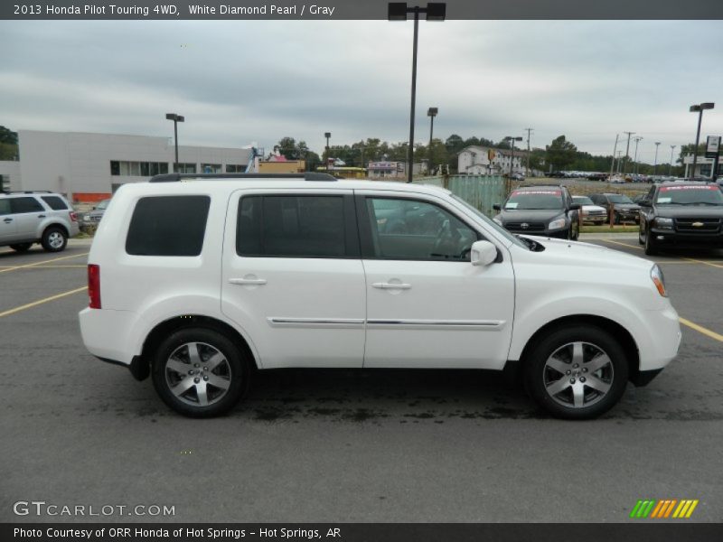 White Diamond Pearl / Gray 2013 Honda Pilot Touring 4WD