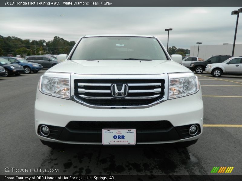White Diamond Pearl / Gray 2013 Honda Pilot Touring 4WD