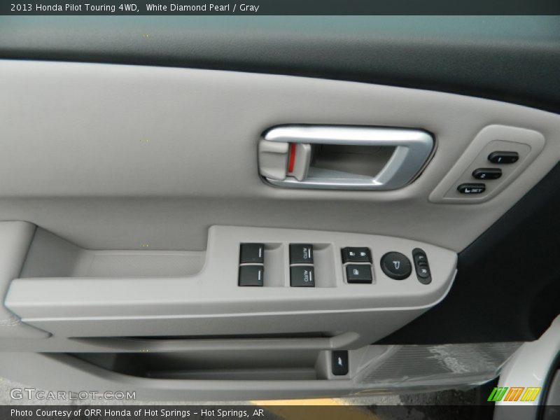 White Diamond Pearl / Gray 2013 Honda Pilot Touring 4WD