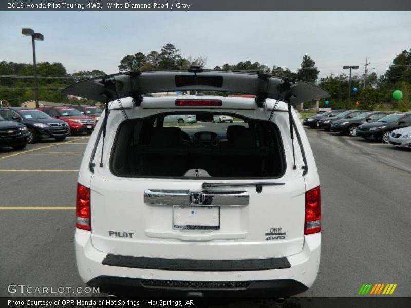 White Diamond Pearl / Gray 2013 Honda Pilot Touring 4WD