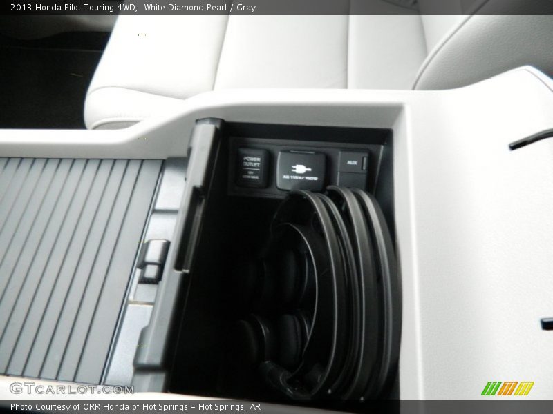 White Diamond Pearl / Gray 2013 Honda Pilot Touring 4WD