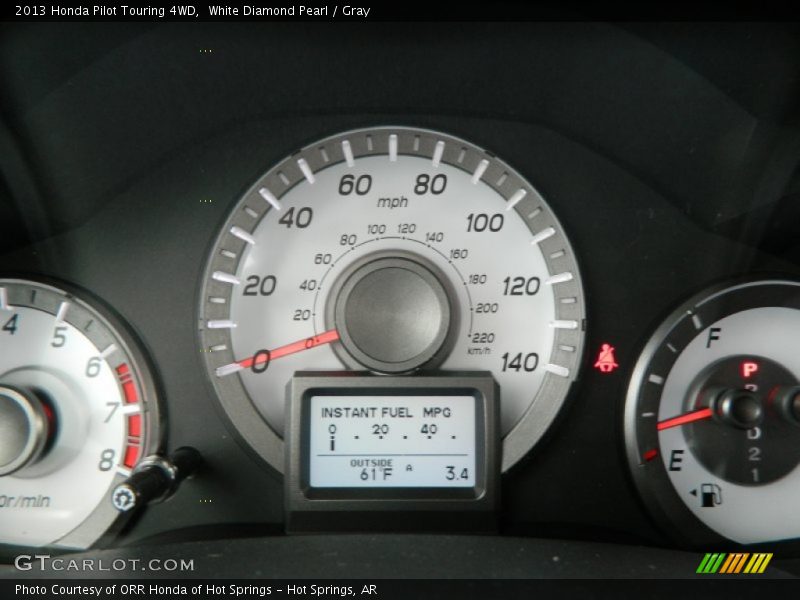 White Diamond Pearl / Gray 2013 Honda Pilot Touring 4WD