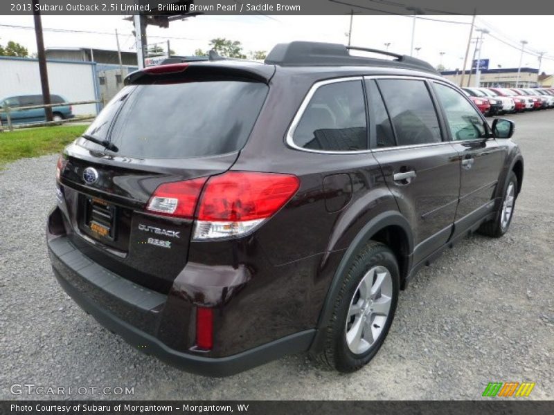 Brilliant Brown Pearl / Saddle Brown 2013 Subaru Outback 2.5i Limited