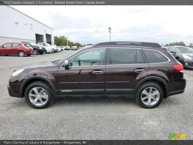 Brilliant Brown Pearl / Saddle Brown 2013 Subaru Outback 2.5i Limited