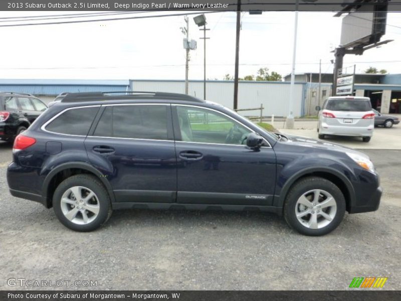Deep Indigo Pearl / Warm Ivory Leather 2013 Subaru Outback 2.5i Limited
