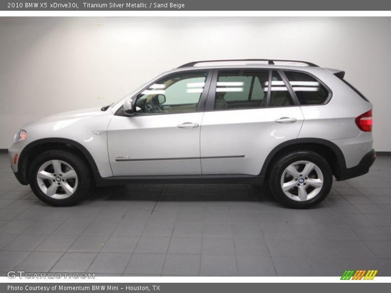 Titanium Silver Metallic / Sand Beige 2010 BMW X5 xDrive30i