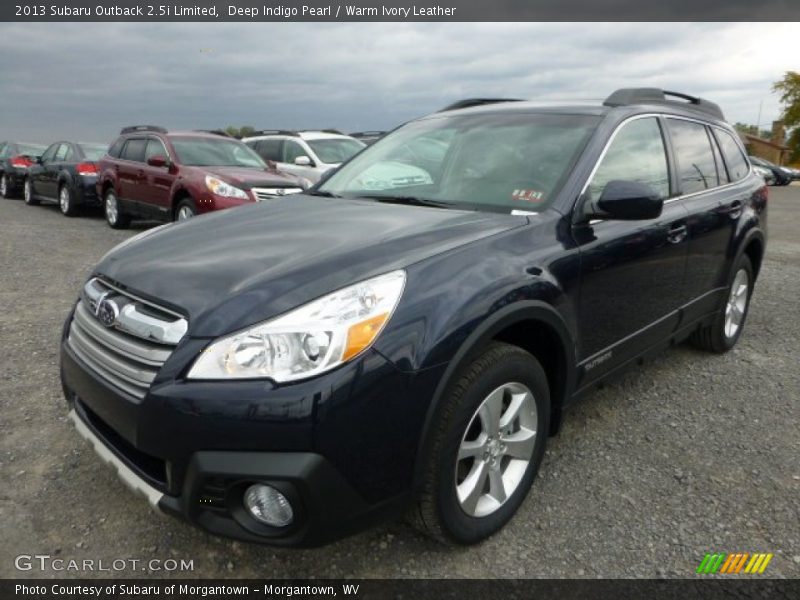 Deep Indigo Pearl / Warm Ivory Leather 2013 Subaru Outback 2.5i Limited