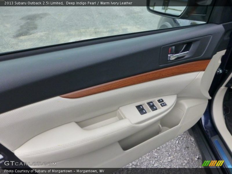 Deep Indigo Pearl / Warm Ivory Leather 2013 Subaru Outback 2.5i Limited