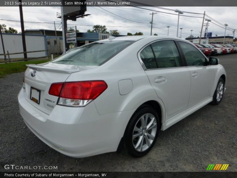 Satin White Pearl / Warm Ivory Leather 2013 Subaru Legacy 2.5i Limited