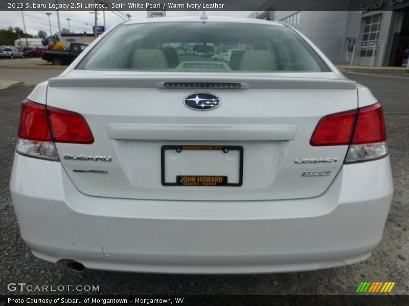 Satin White Pearl / Warm Ivory Leather 2013 Subaru Legacy 2.5i Limited