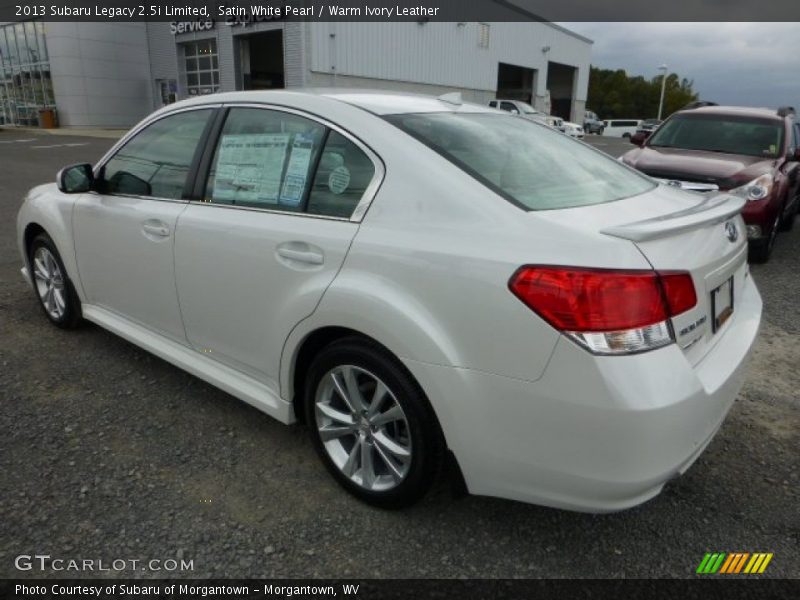 Satin White Pearl / Warm Ivory Leather 2013 Subaru Legacy 2.5i Limited
