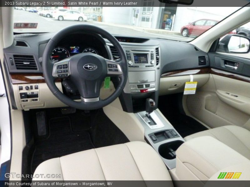 Satin White Pearl / Warm Ivory Leather 2013 Subaru Legacy 2.5i Limited