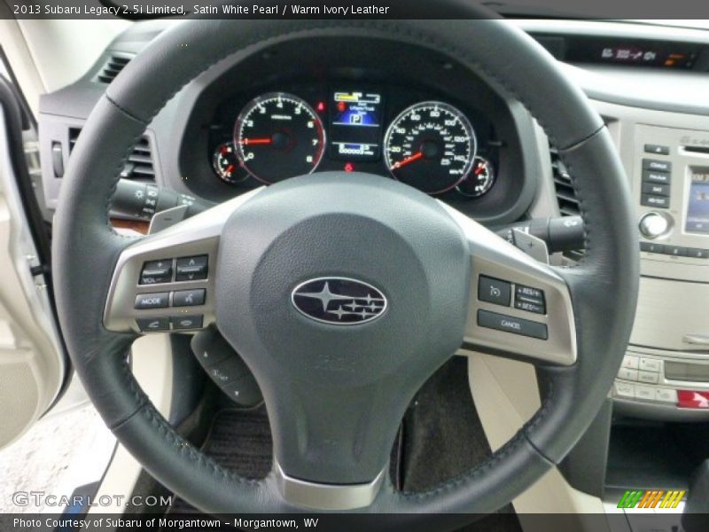 Satin White Pearl / Warm Ivory Leather 2013 Subaru Legacy 2.5i Limited
