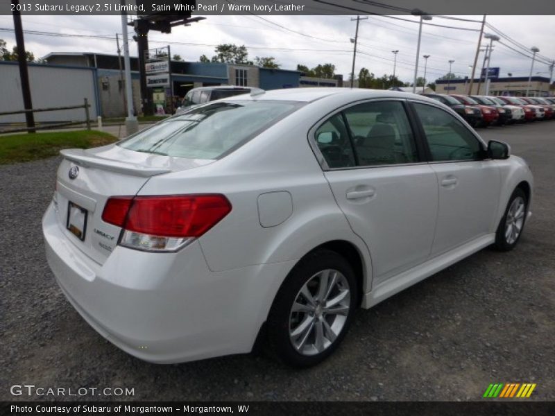 Satin White Pearl / Warm Ivory Leather 2013 Subaru Legacy 2.5i Limited