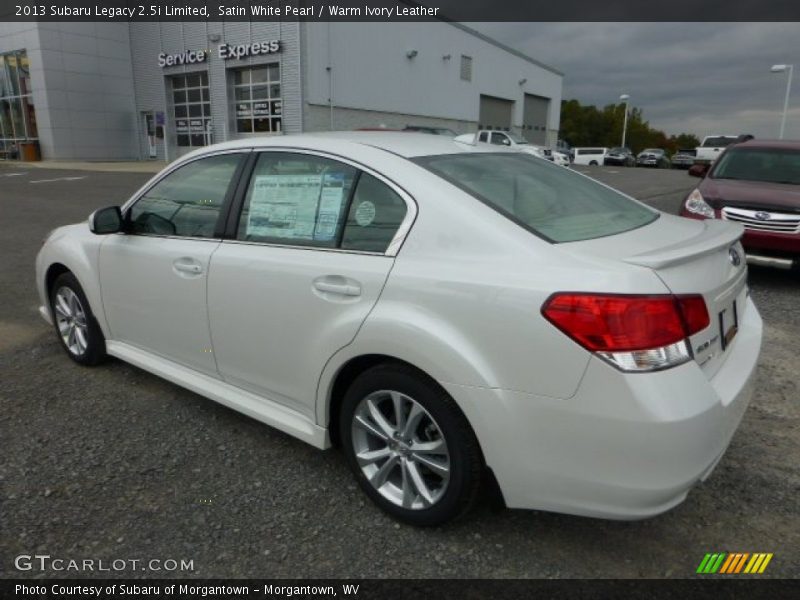 Satin White Pearl / Warm Ivory Leather 2013 Subaru Legacy 2.5i Limited