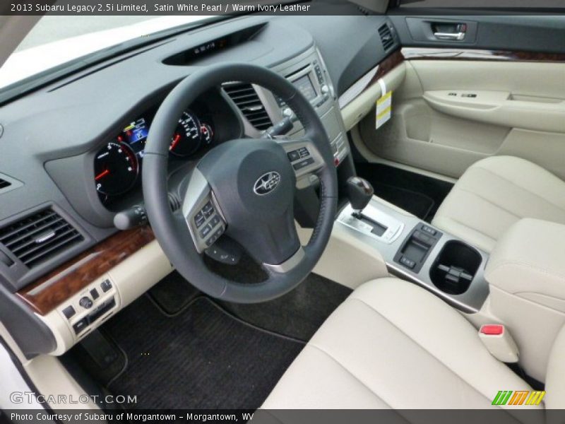 Satin White Pearl / Warm Ivory Leather 2013 Subaru Legacy 2.5i Limited