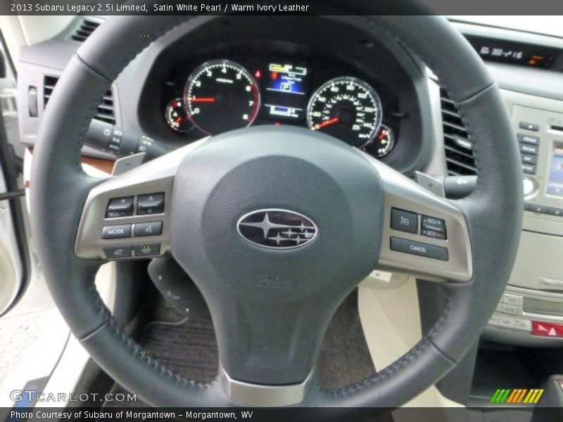 Satin White Pearl / Warm Ivory Leather 2013 Subaru Legacy 2.5i Limited