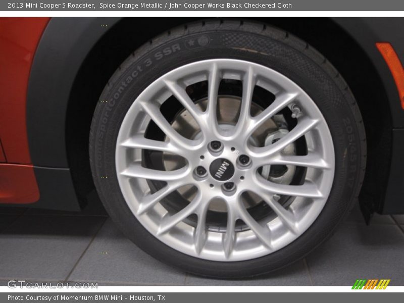 Spice Orange Metallic / John Cooper Works Black Checkered Cloth 2013 Mini Cooper S Roadster
