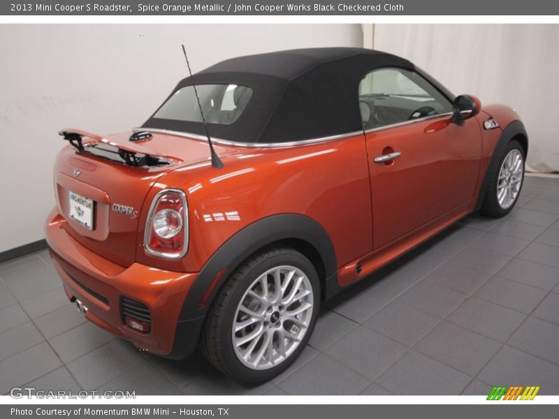 Spice Orange Metallic / John Cooper Works Black Checkered Cloth 2013 Mini Cooper S Roadster