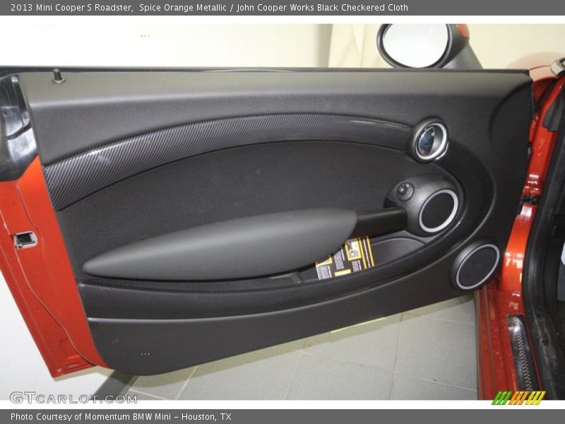 Spice Orange Metallic / John Cooper Works Black Checkered Cloth 2013 Mini Cooper S Roadster