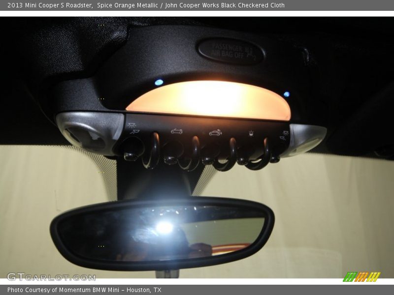 Spice Orange Metallic / John Cooper Works Black Checkered Cloth 2013 Mini Cooper S Roadster