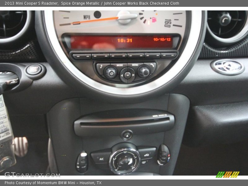 Spice Orange Metallic / John Cooper Works Black Checkered Cloth 2013 Mini Cooper S Roadster