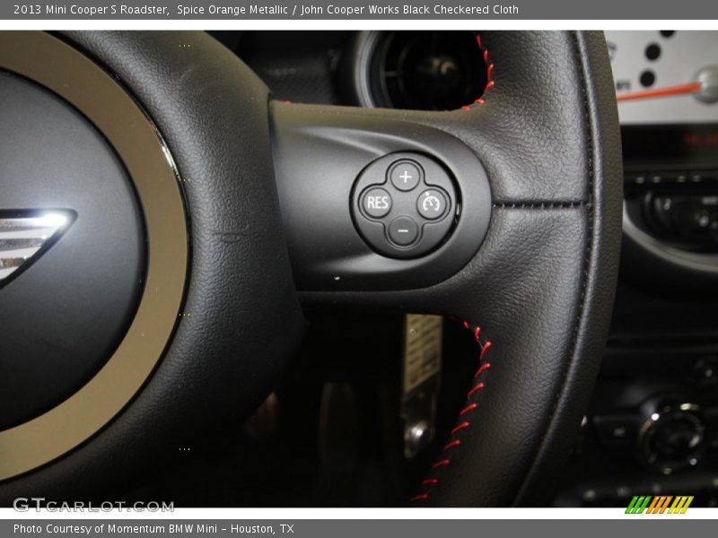 Spice Orange Metallic / John Cooper Works Black Checkered Cloth 2013 Mini Cooper S Roadster