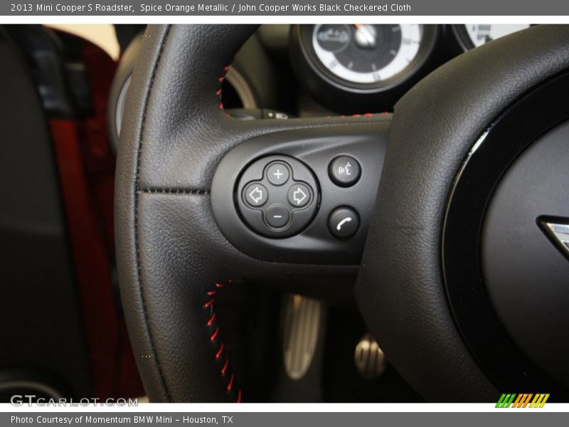 Spice Orange Metallic / John Cooper Works Black Checkered Cloth 2013 Mini Cooper S Roadster