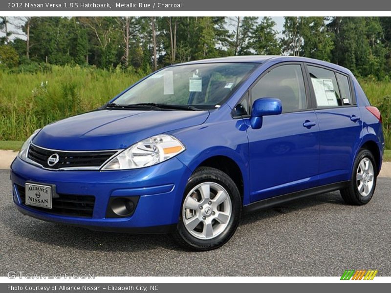 Metallic Blue / Charcoal 2012 Nissan Versa 1.8 S Hatchback