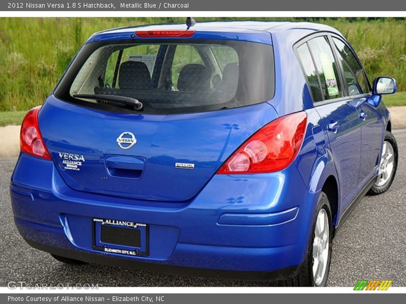 Metallic Blue / Charcoal 2012 Nissan Versa 1.8 S Hatchback