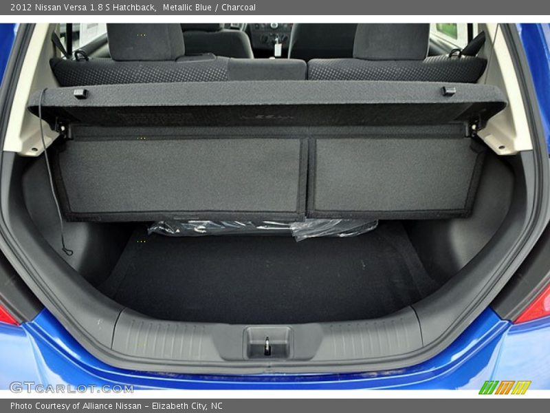 Metallic Blue / Charcoal 2012 Nissan Versa 1.8 S Hatchback