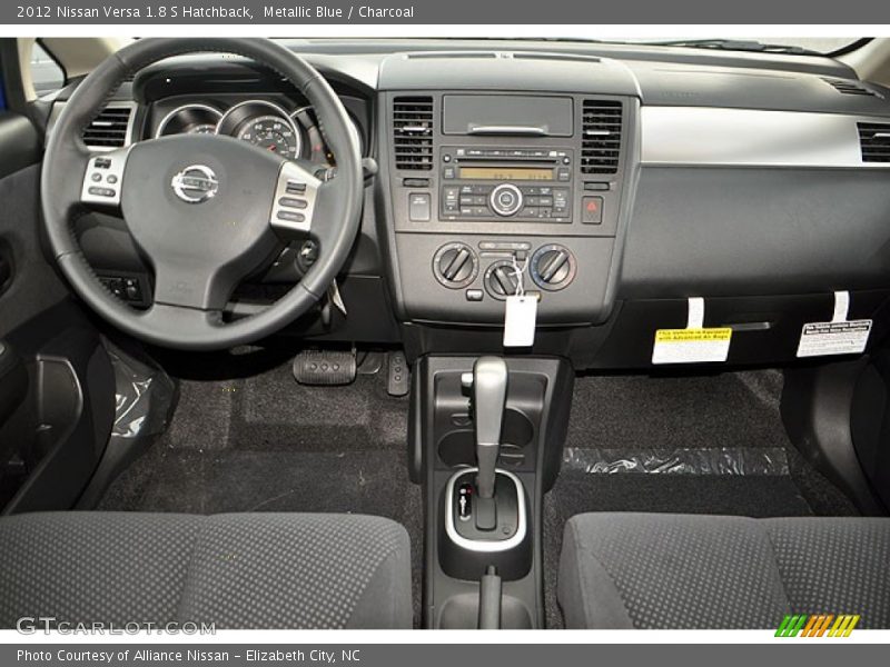 Metallic Blue / Charcoal 2012 Nissan Versa 1.8 S Hatchback