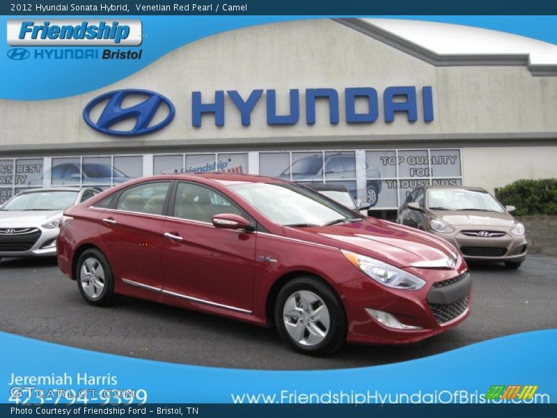 Venetian Red Pearl / Camel 2012 Hyundai Sonata Hybrid