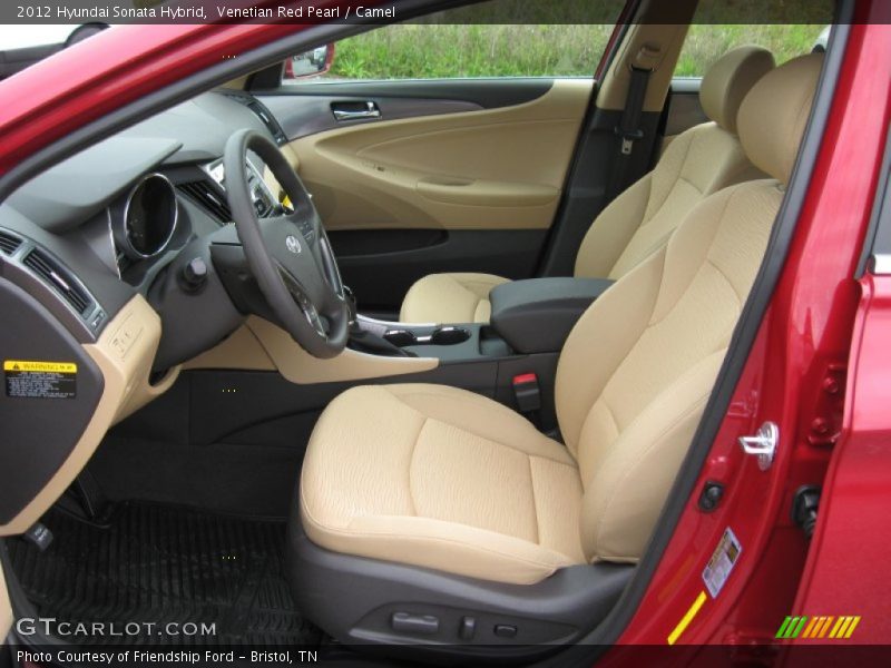 Venetian Red Pearl / Camel 2012 Hyundai Sonata Hybrid