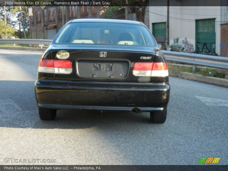 Flamenco Black Pearl / Dark Gray 2000 Honda Civic EX Coupe