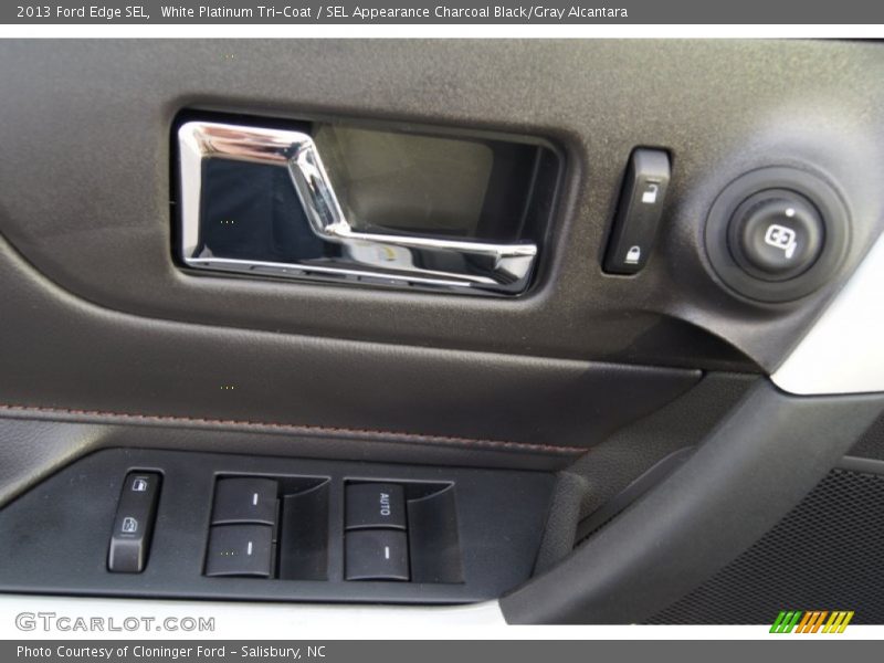 White Platinum Tri-Coat / SEL Appearance Charcoal Black/Gray Alcantara 2013 Ford Edge SEL