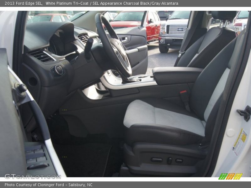 White Platinum Tri-Coat / SEL Appearance Charcoal Black/Gray Alcantara 2013 Ford Edge SEL