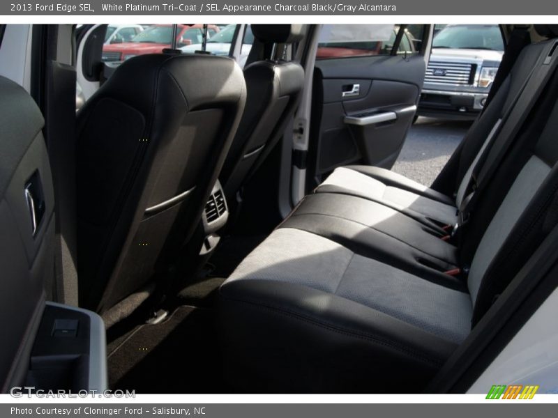 White Platinum Tri-Coat / SEL Appearance Charcoal Black/Gray Alcantara 2013 Ford Edge SEL